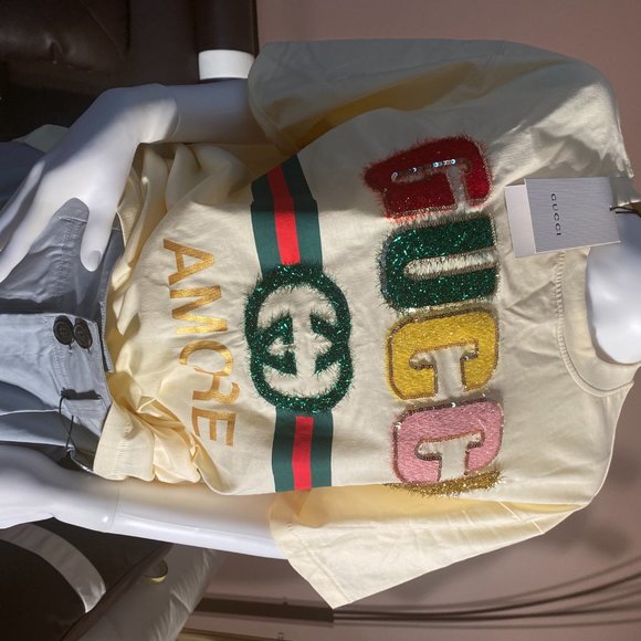 Gucci amore women's oversize T-shirt - Picture 5 of 14